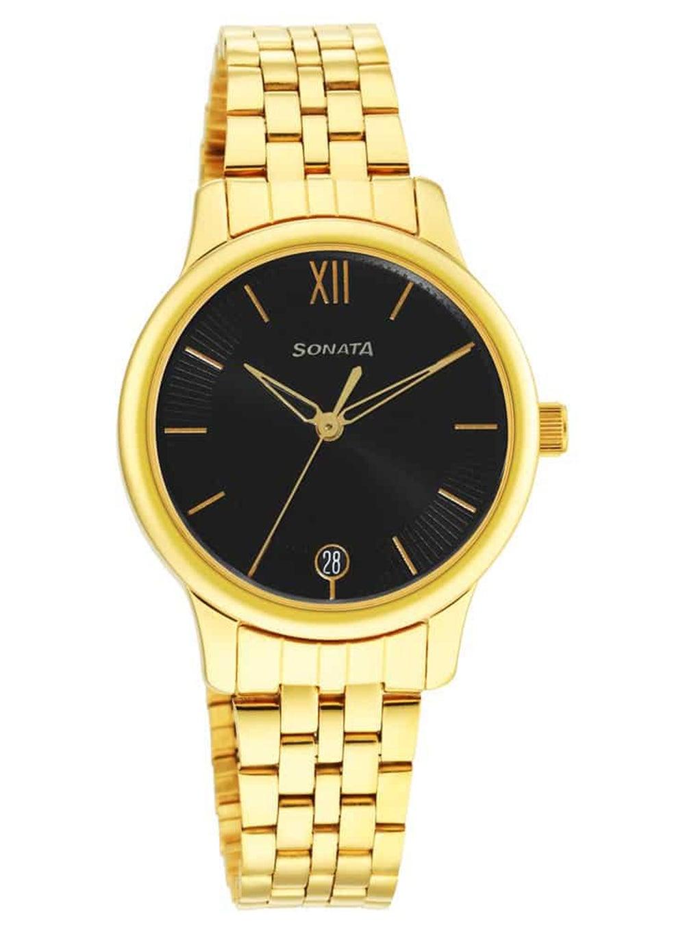Sonata 8178YM03 Elegance in Time: Women’s 38mm Analog Watch - Image 1