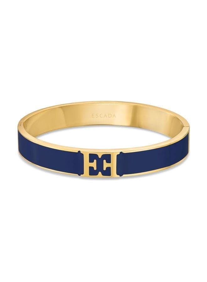 ESCADA Scarlett Gold-Plated Bangle with Blue Enamel Accent - Image 1