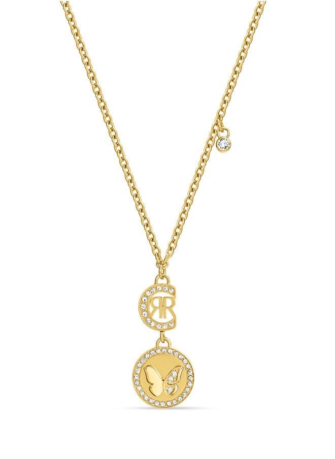 CERRUTI 1881 Angela Gold Plated Crystal Butterfly Necklace - Image 1