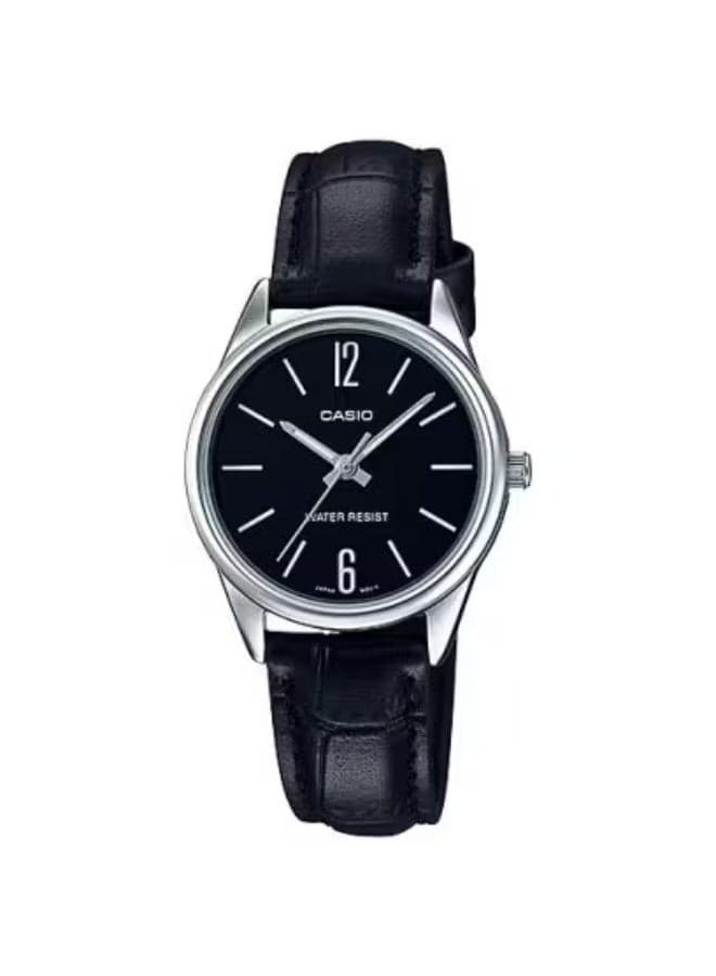 CASIO LTP-V005L-1B Elegant Leather Analog Watch for Women - Image 1