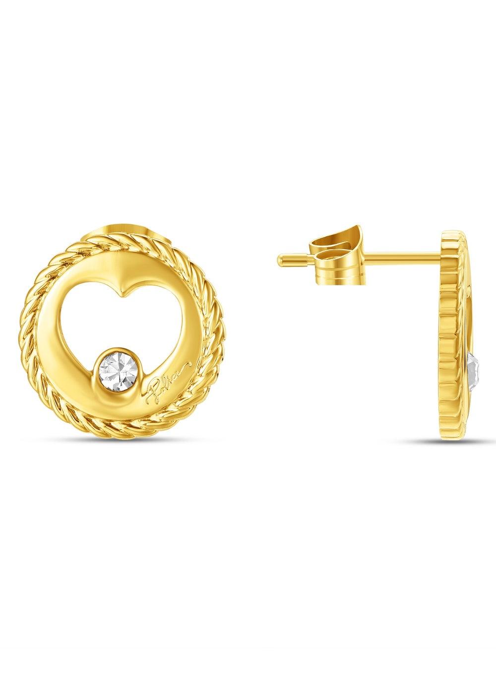 POLICE Amour Gold-Plated Crystal Earrings 15MMPEJLE0002901 - Image 1