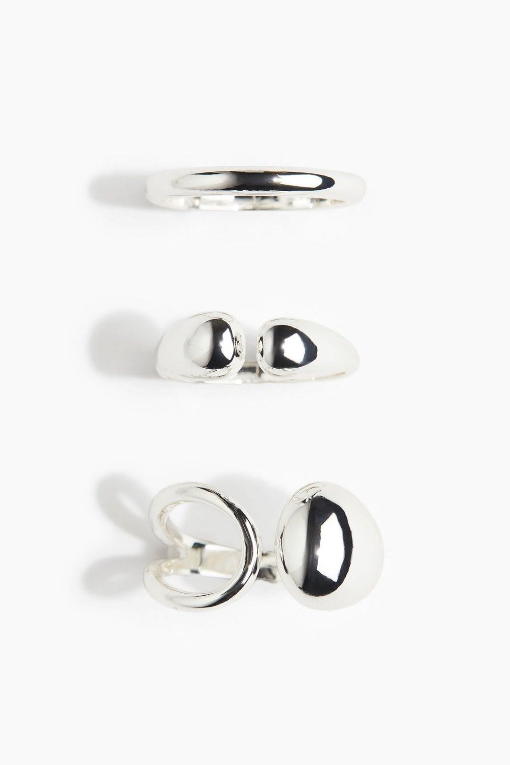 H&M Elegance Trio - Chic 3-Pack Rings for Women - Image 1