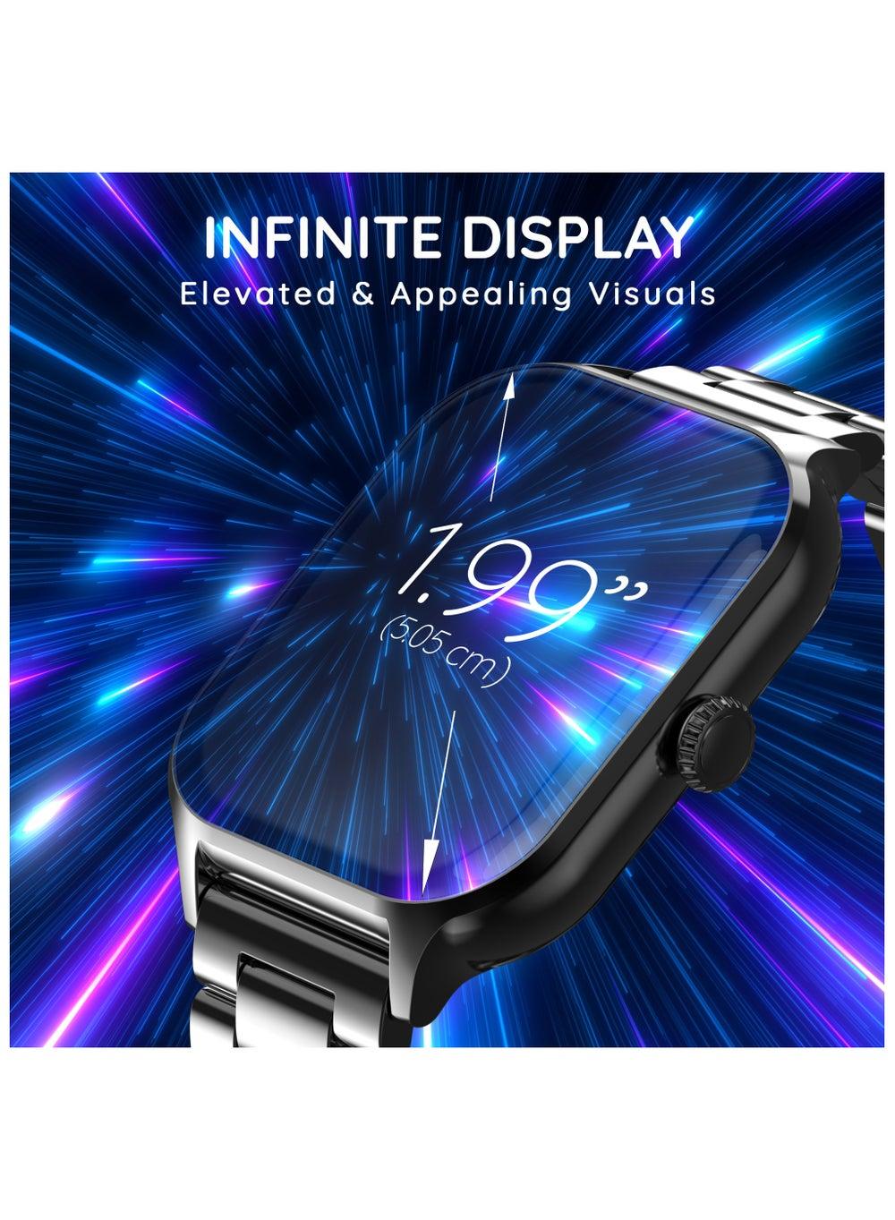 Pebble Metal Gold Elevate 1.99" Infinite Display - Chic Smartwatch - Image 1
