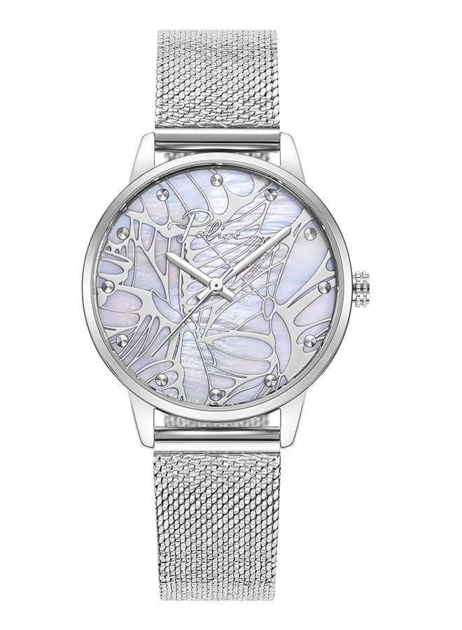 POLICE Camii Women's Watch: Mother of Pearl Dial & Silver Mesh - Image 1