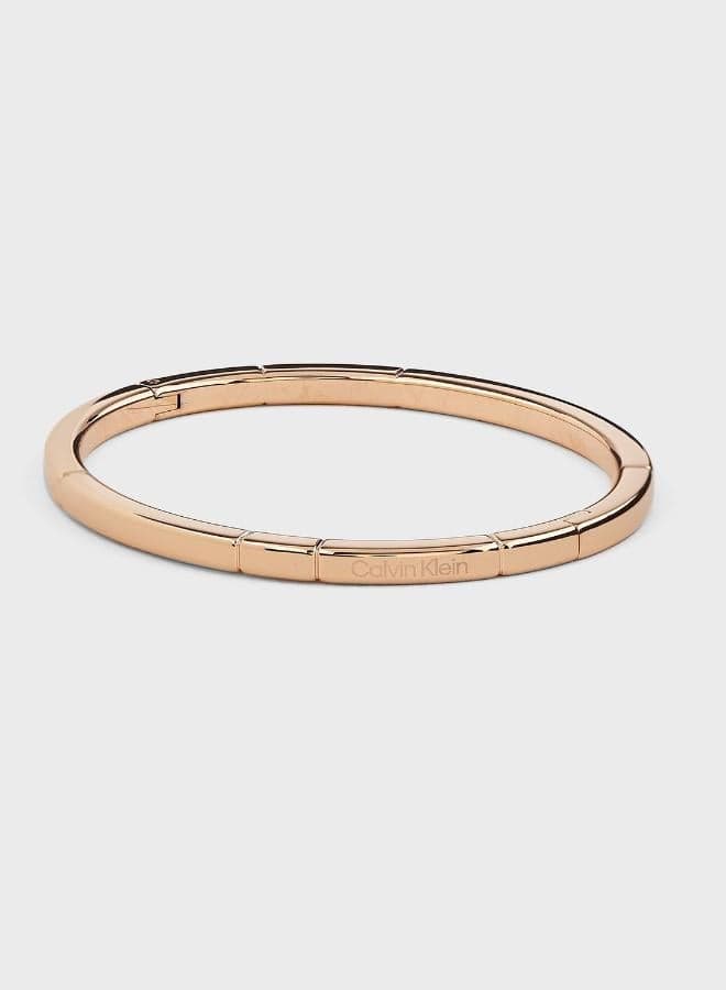 CALVIN KLEIN Steel Silver Sparkle Bangle for Women - Image 1