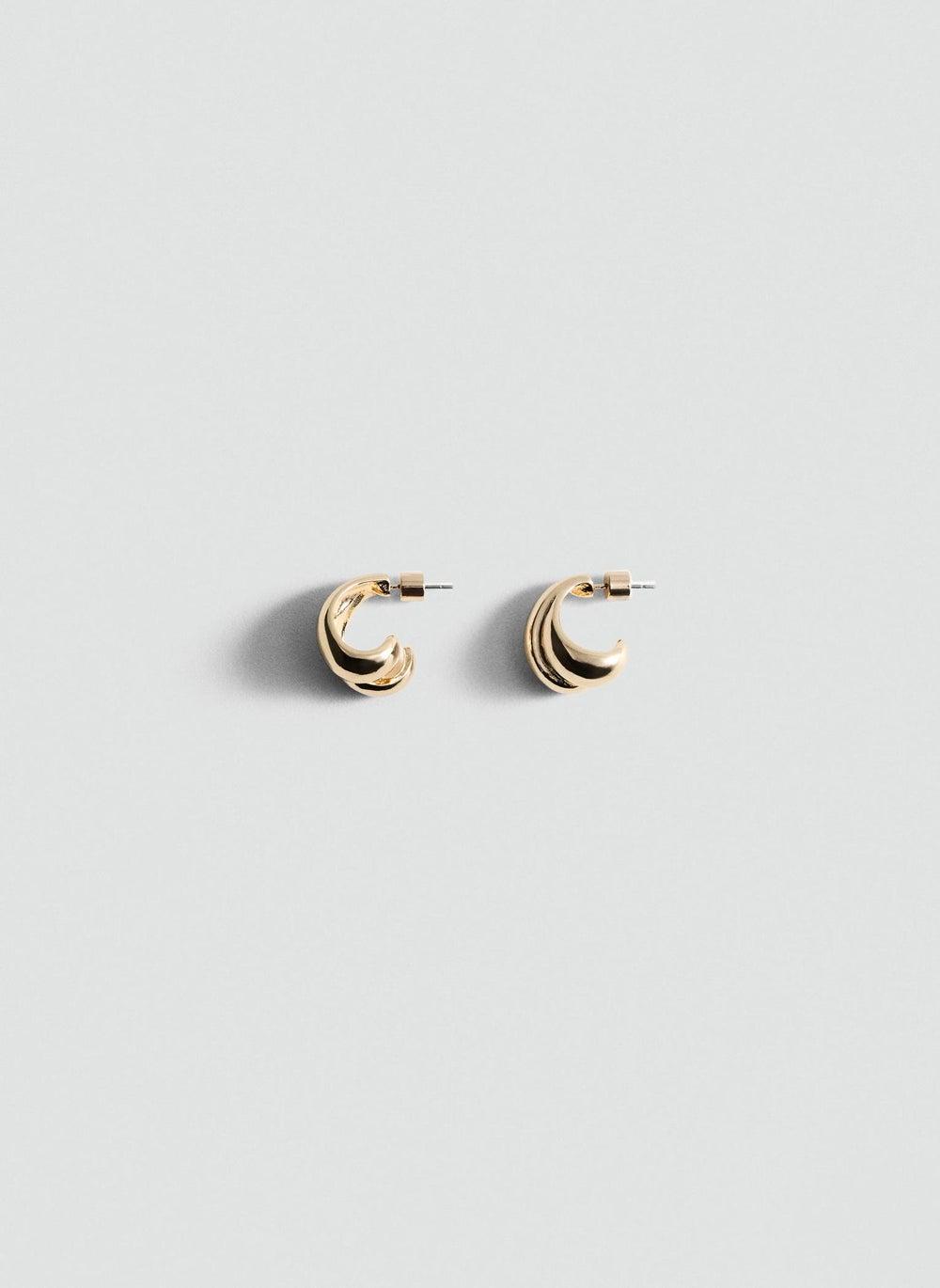 MANGO Double Hoop Elegance - Chic Crossover Earrings - Image 1