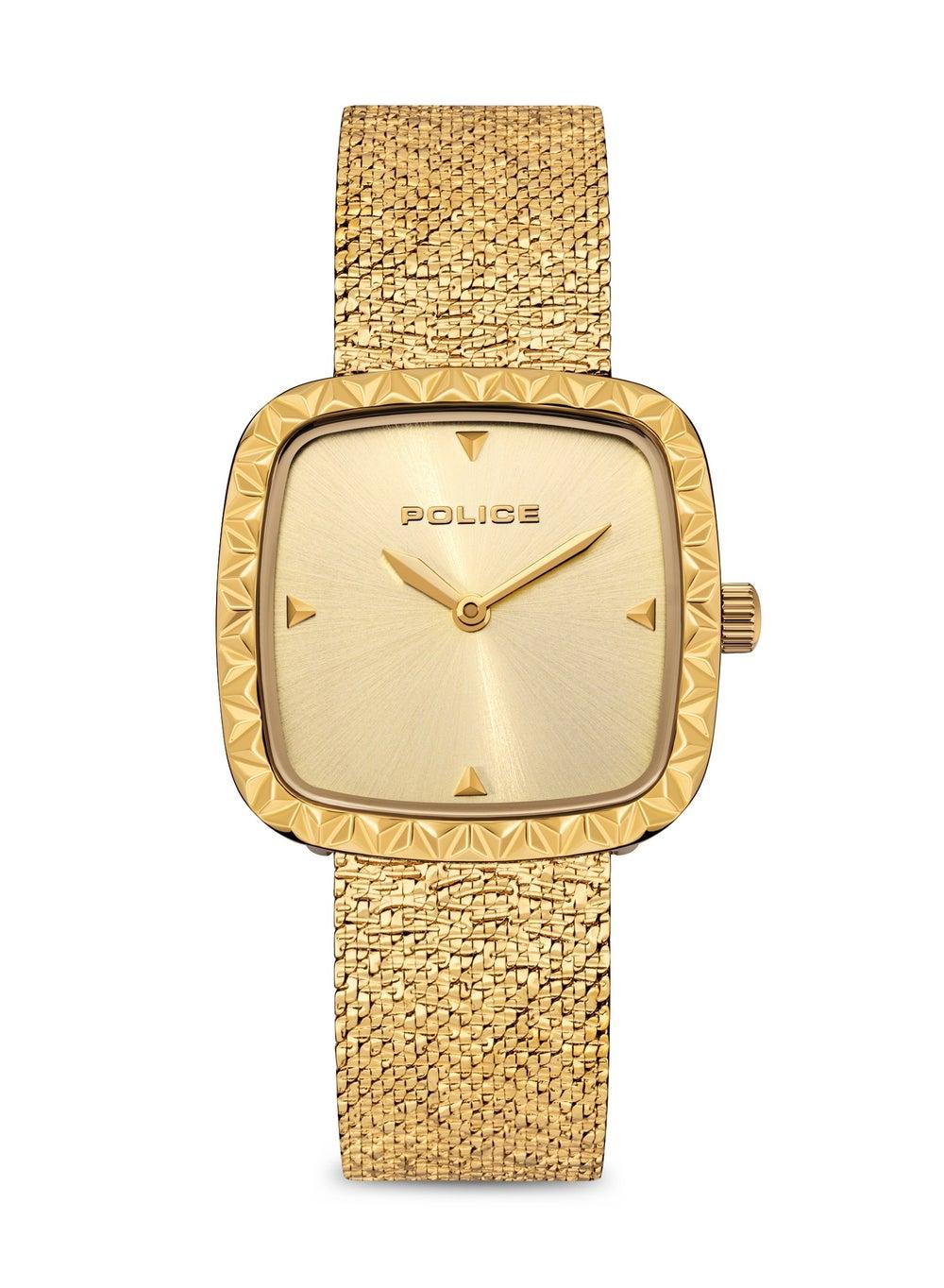 POLICE MEA-L03 Women's Champagne Gold Watch - Yellow Gold Elegance - Image 1