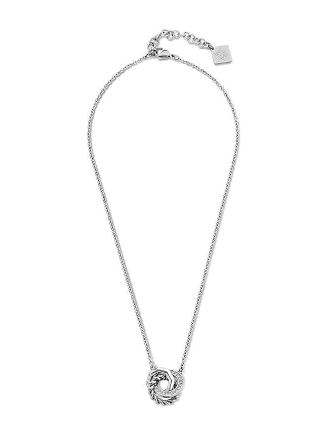 CERRUTI 1881 Emma Elegant Silver Texture Necklace for Women - Image 1