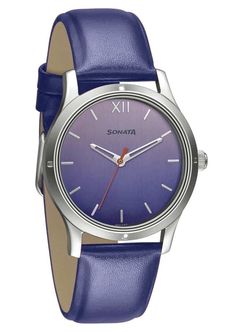 Sonata 8183SL03 Elegant Leather Women's Watch – 41mm - Image 1