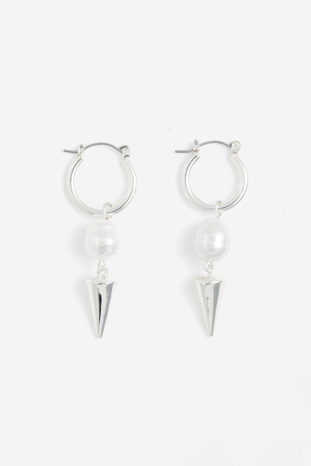 H&M Chic Pendant Hoop Earrings - Dual Charm Design - Image 1