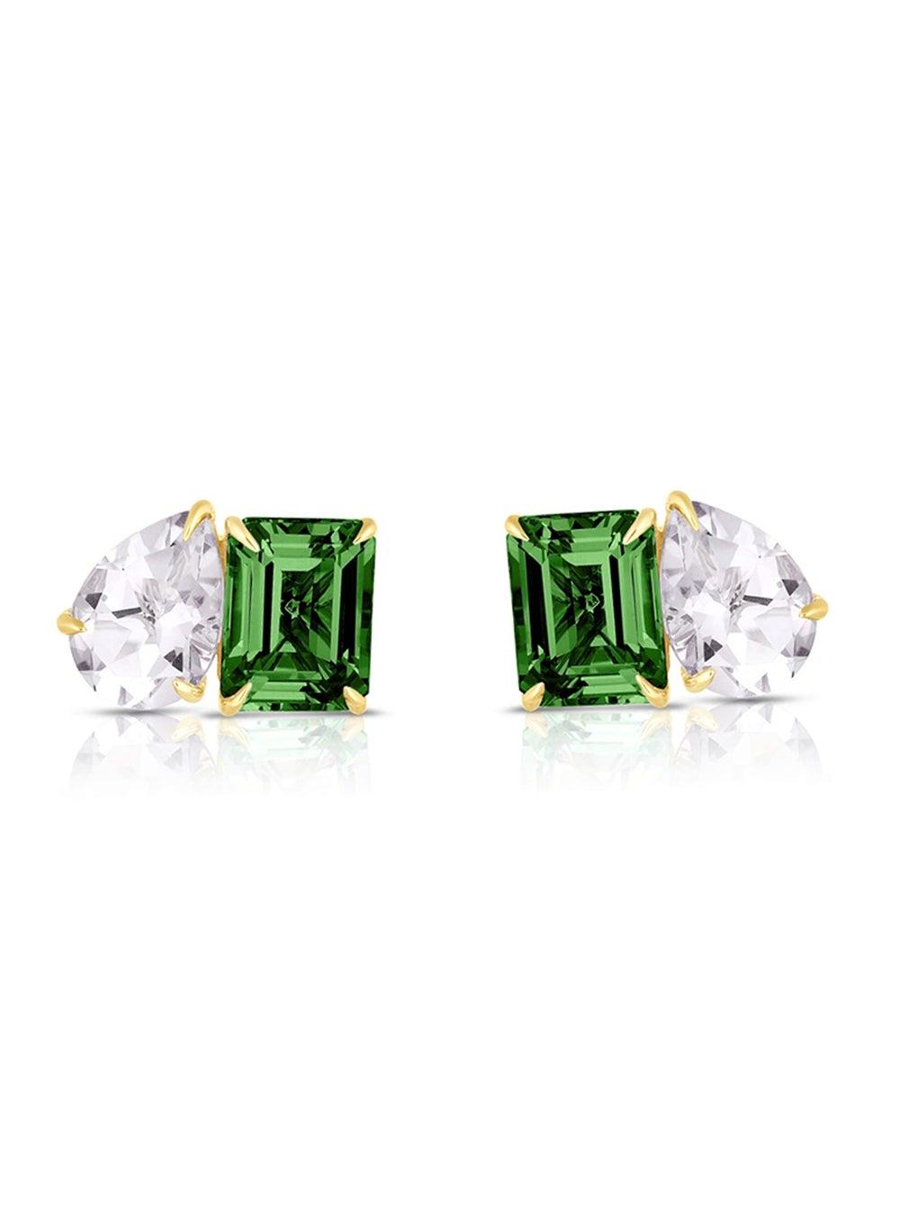 Liu Jo Dereh Green Gold Earrings - Elegance for Every Woman - Image 1