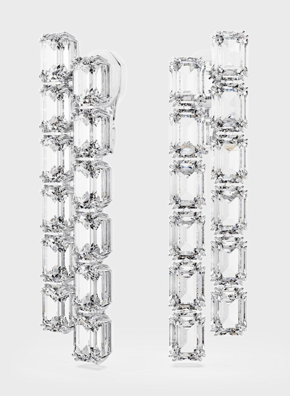 SWAROVSKI Millenia Elegance Rhodium-Plated Drop Earrings - Image 1