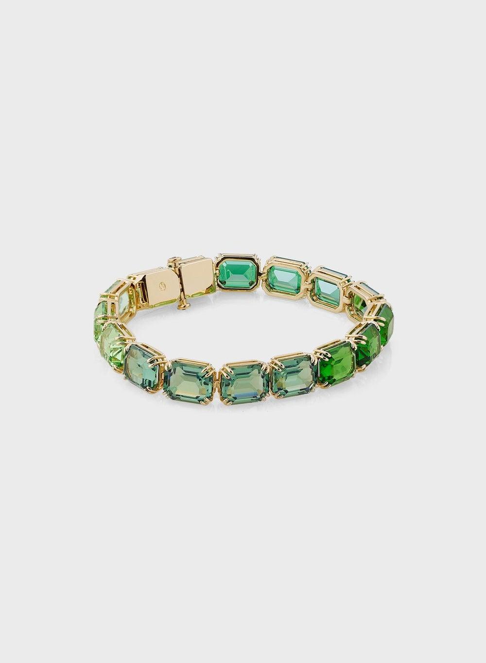 SWAROVSKI Millenia Green Crystal Tennis Bracelet - Image 1