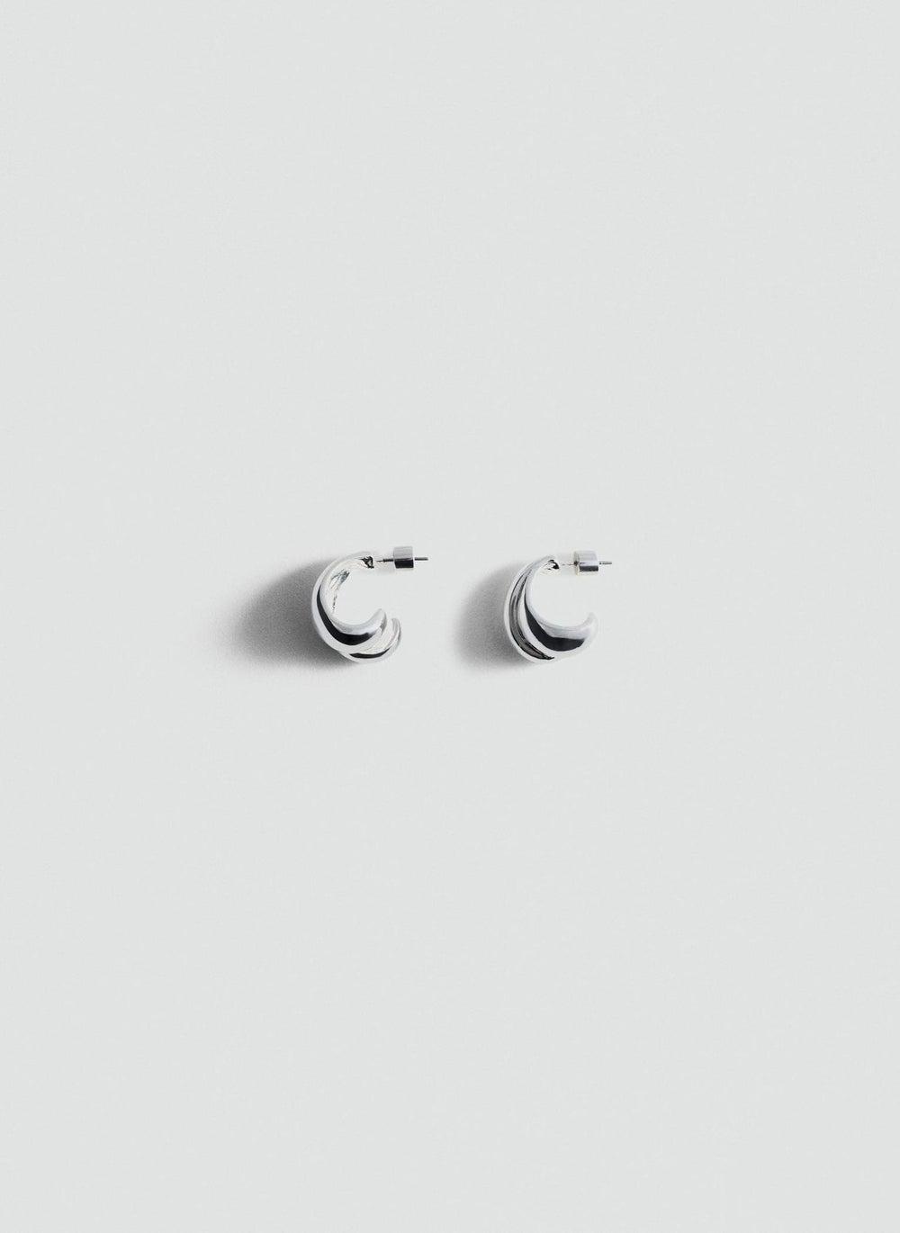 MANGO Double Hoop Earrings: Elegant Crossover Design - Image 1