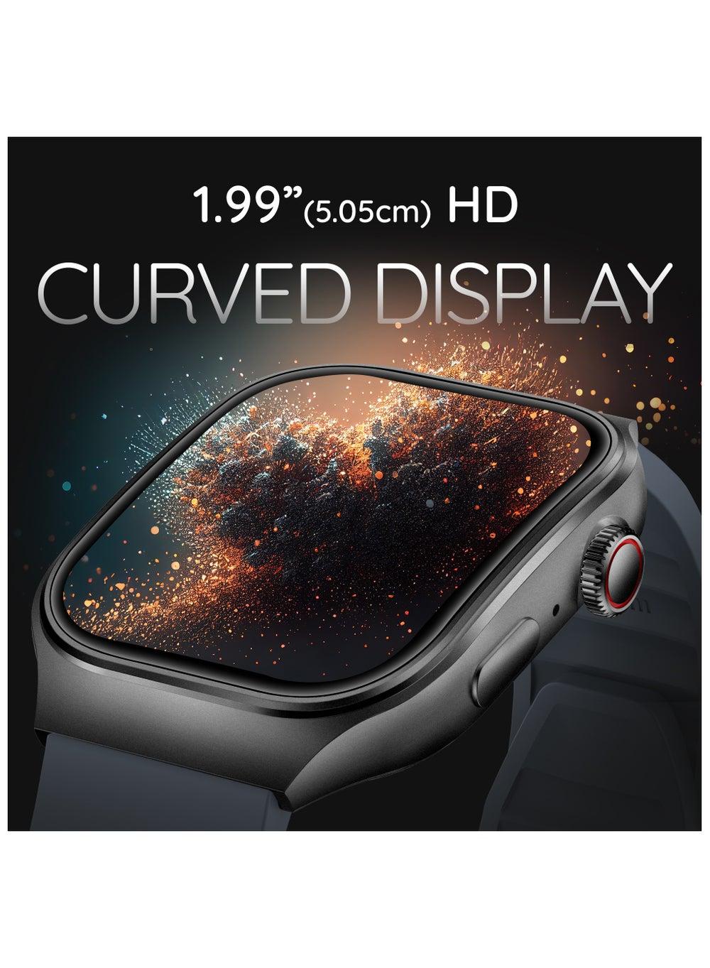 Pebble Midnight Blue Curve Smartwatch: Elegance Meets Innovation - Image 1
