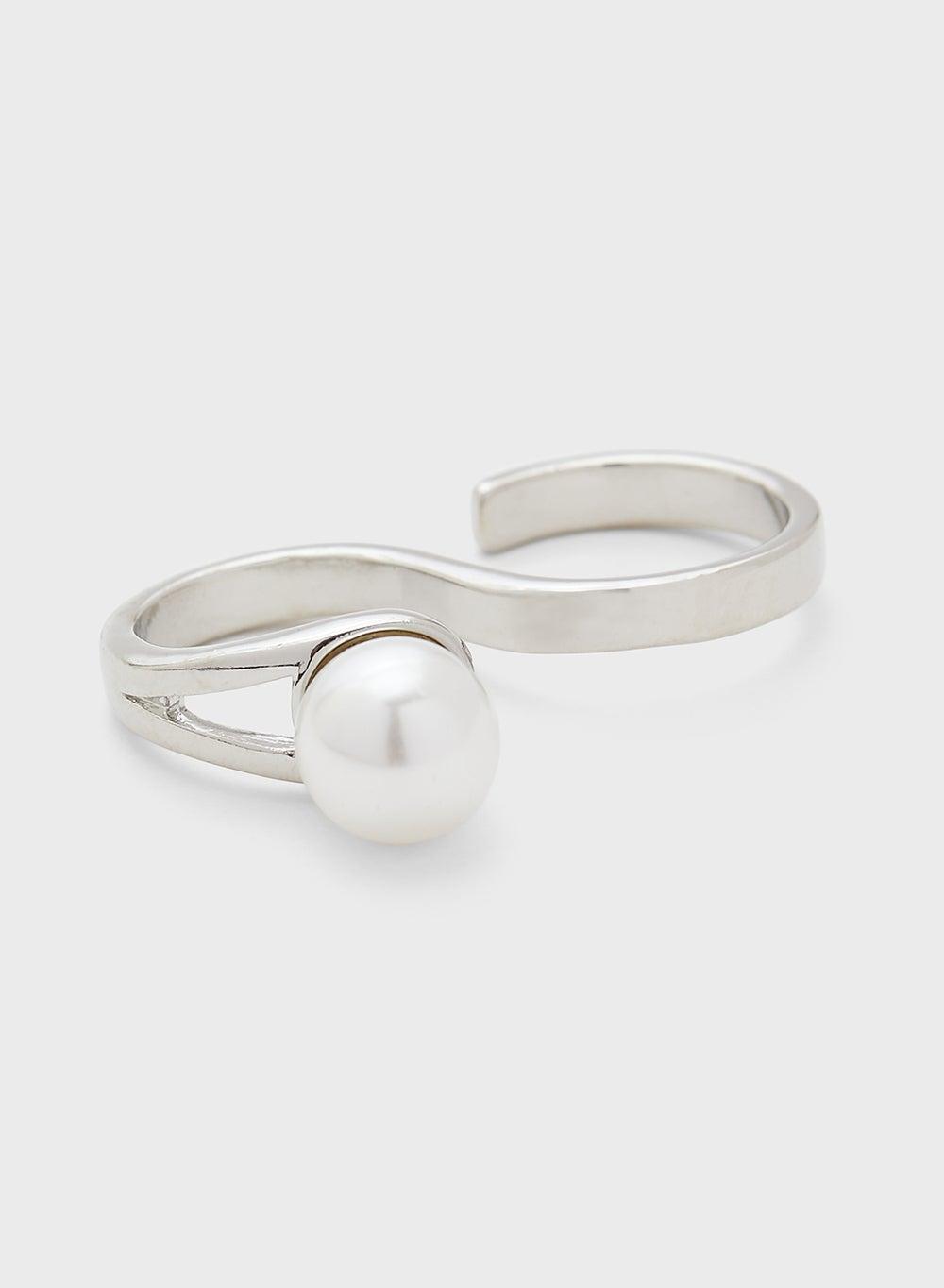 ELLA Elegance Pearl Duo Ring for Women - Image 1