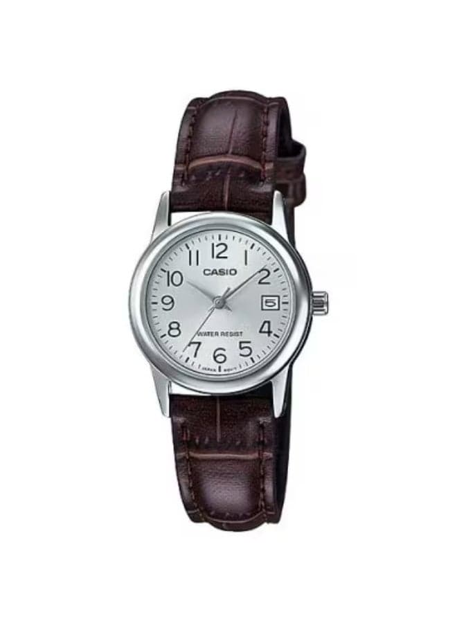 CASIO LTP-V002L-7B2 Elegant Leather Watch for Women - Image 1