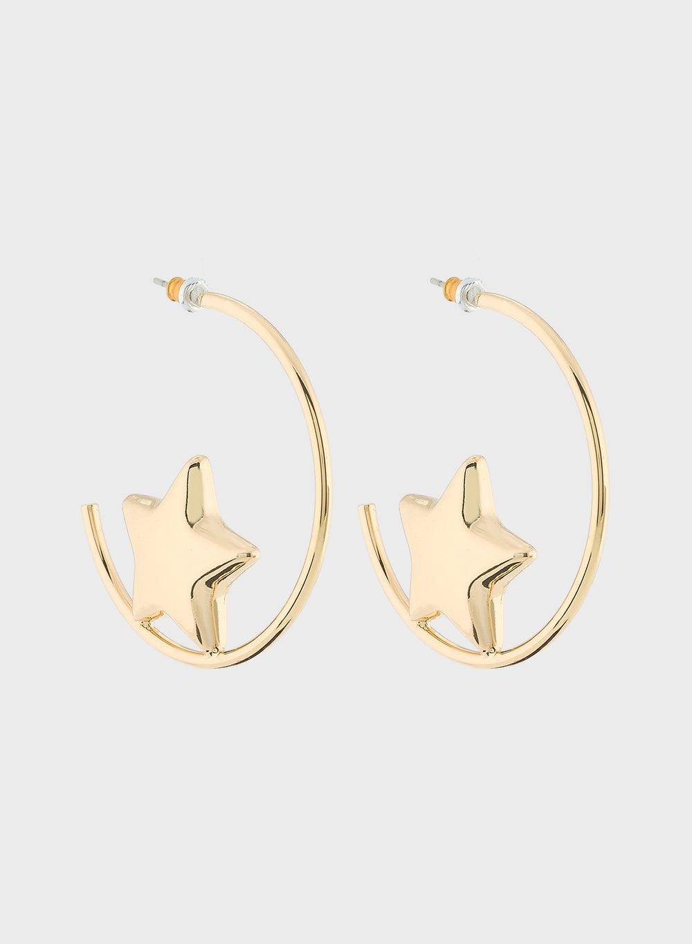Ginger Star Elegance Hoop Earrings – A Luxe Style Statement - Image 1