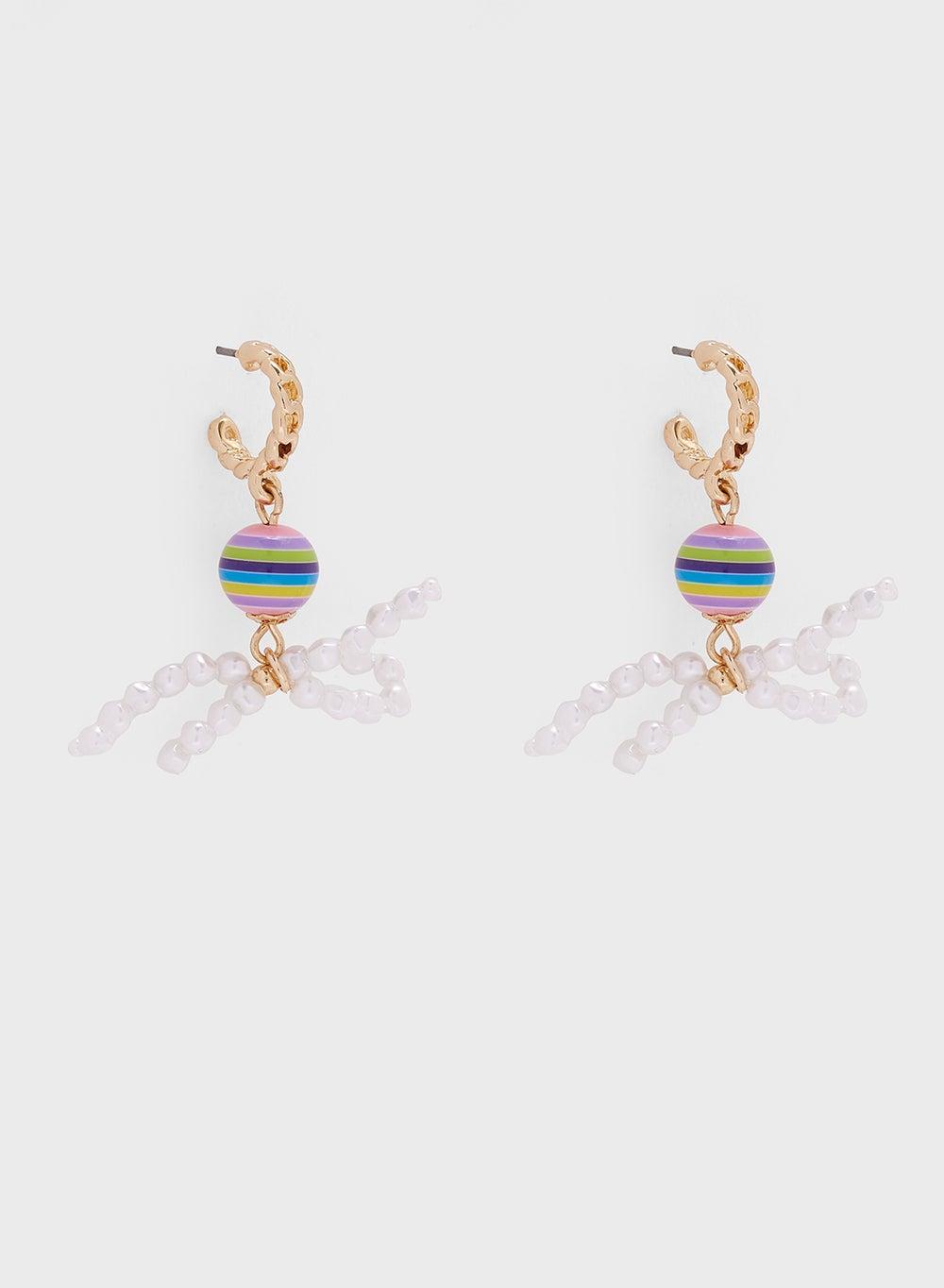 Ginger Pearl Elegance: Chic Drop Earrings for Women - Image 1