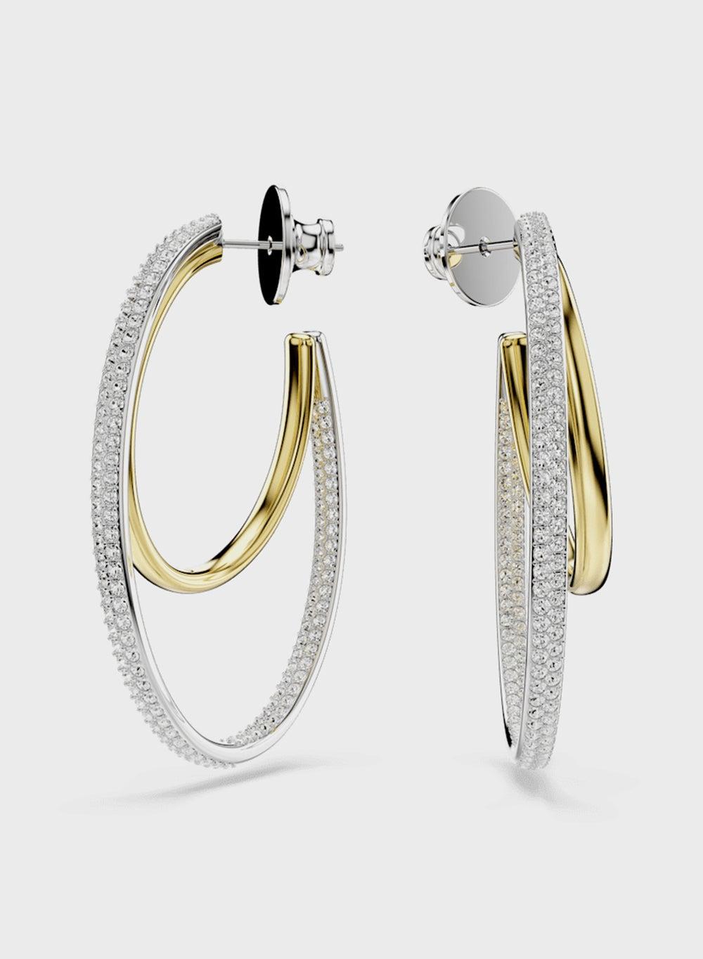 Swarovski Hyperbola Double-Hoop Earrings for Her - Image 1