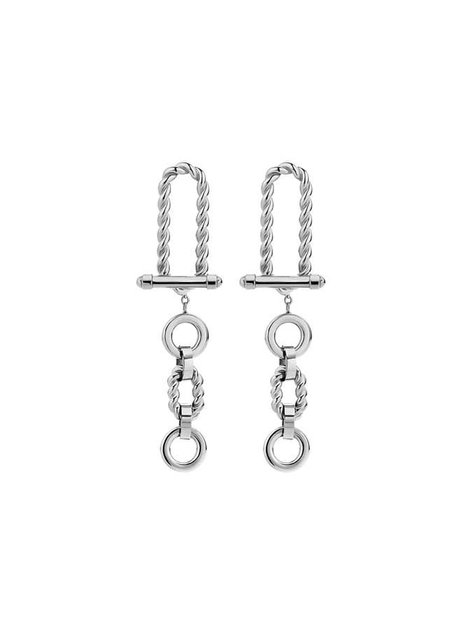 CERRUTI 1881 Chiara Silver Elegance Earrings for Women - Image 1