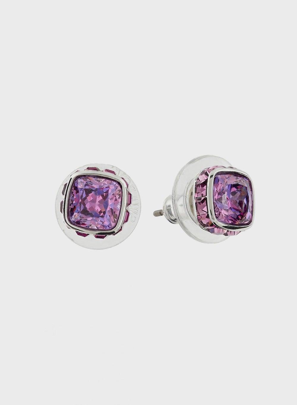 Swarovski Amethyst-Hued February Birthstone Studs - Image 1