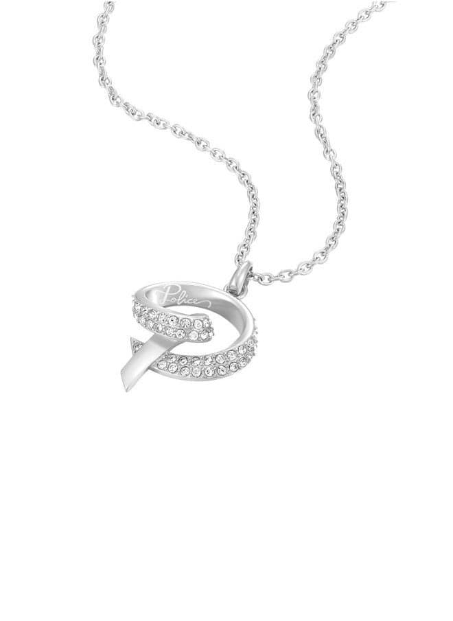 POLICE Flake Crystal 'P' Logo Pendant Necklace for Women - Image 1