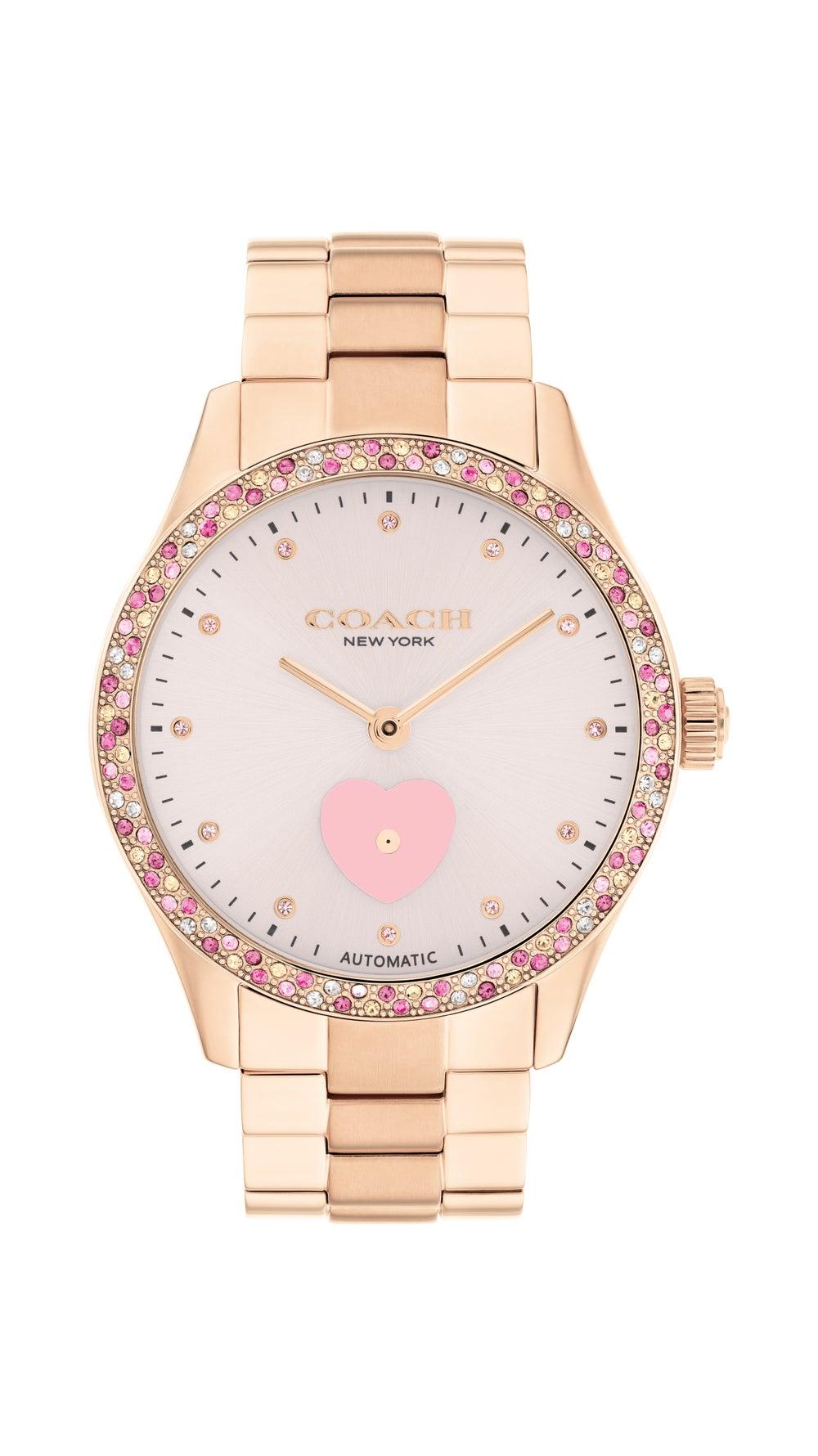 COACH Brooks Women's Steel Strap Rose Gold Analog Watch - Image 1