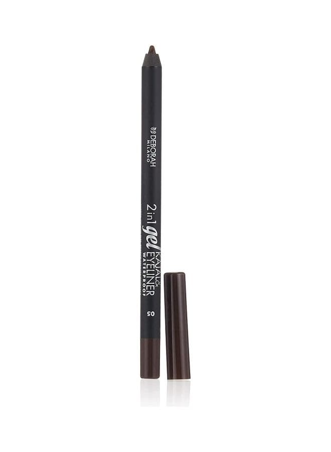 Dual Magic Gel Kajal & Eyeliner Pencil 05 Brown - Image 1