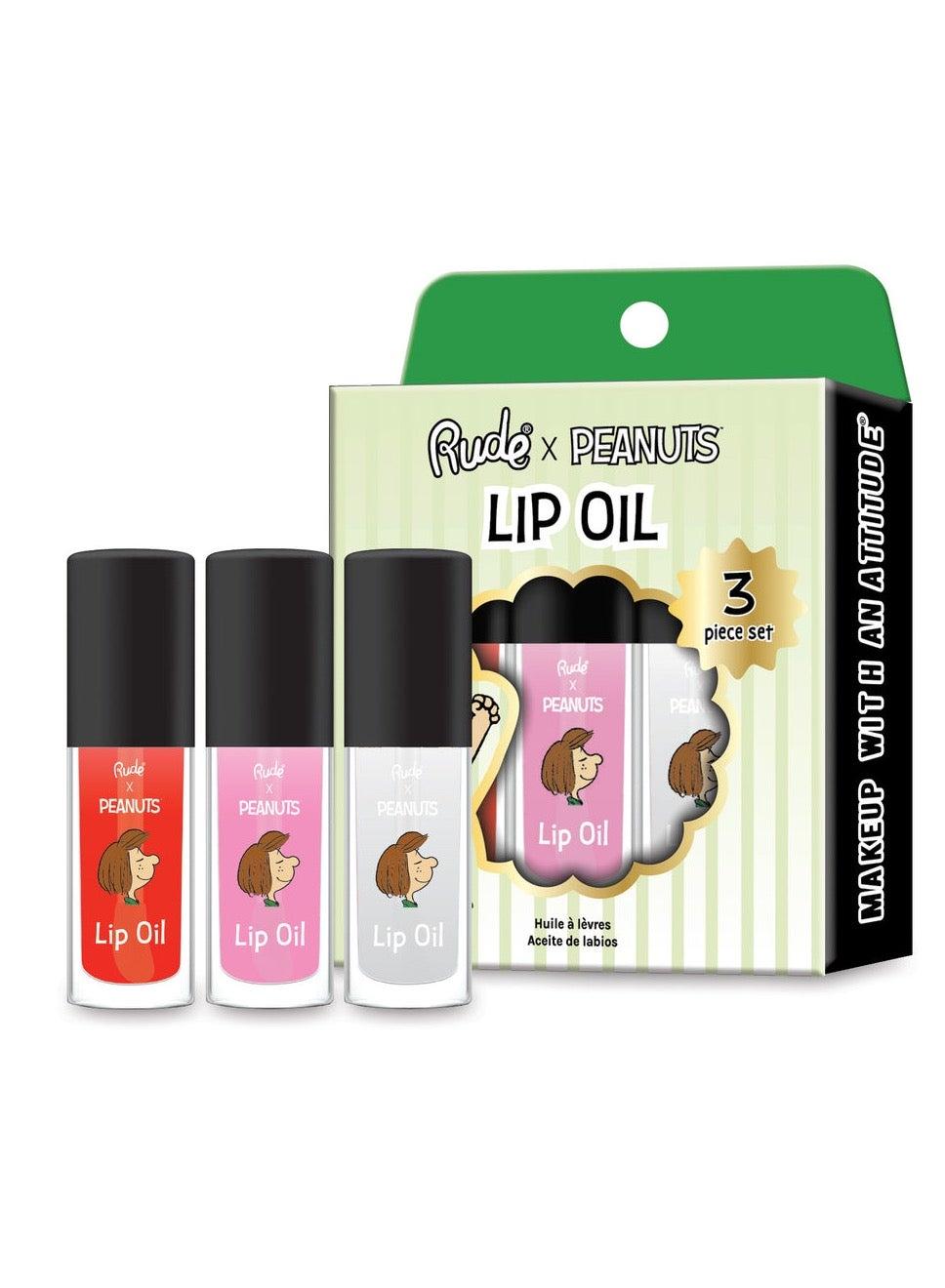 Peanuts Lip Oil Trio - Hydrating Gloss Set - Image 1