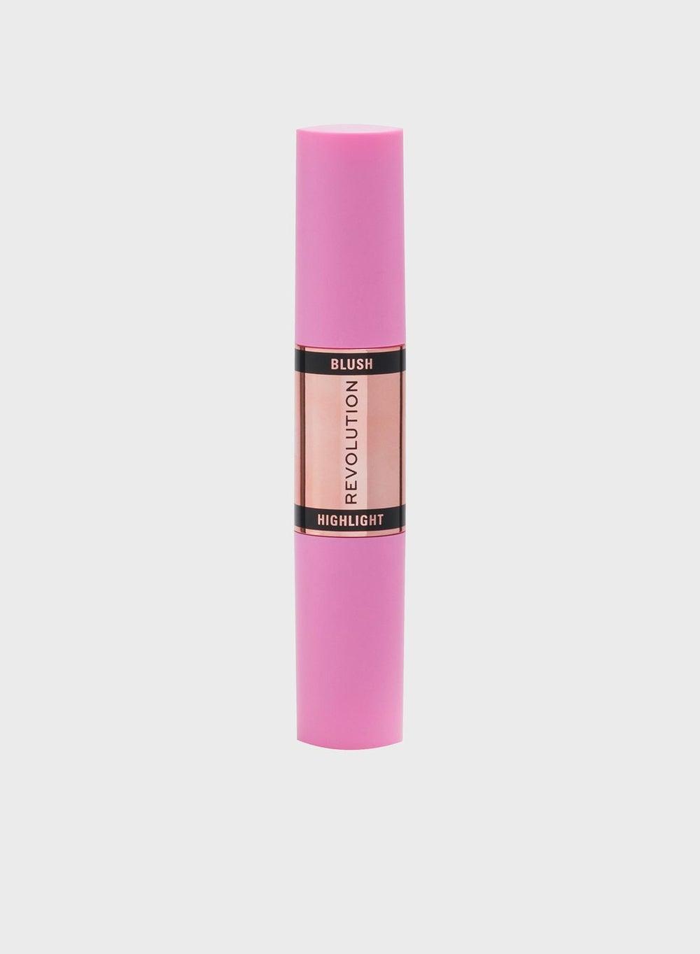 Revolution Dual Charm Blush & Highlight Stick - Flushing Pink - Image 1