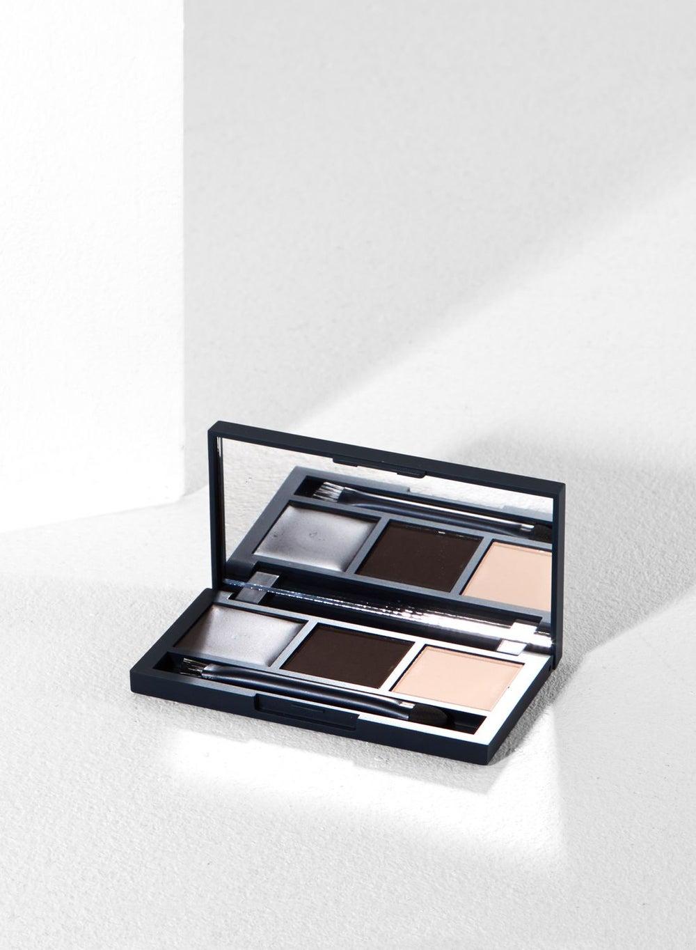 Dark Brown Brow Trio Palette: Shading & Sculpting - Image 1