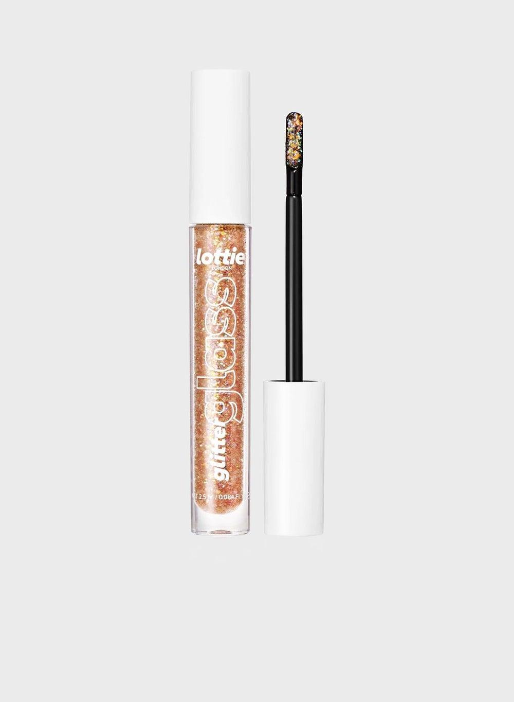 Rose Gold Holo Glitter Glass Lip Gloss - Image 1
