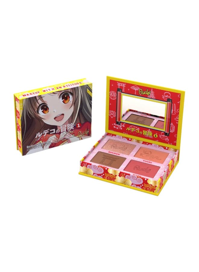 Manga Rebel Rudeko Face Palette - 4-in-1 Glam Kit - Image 1