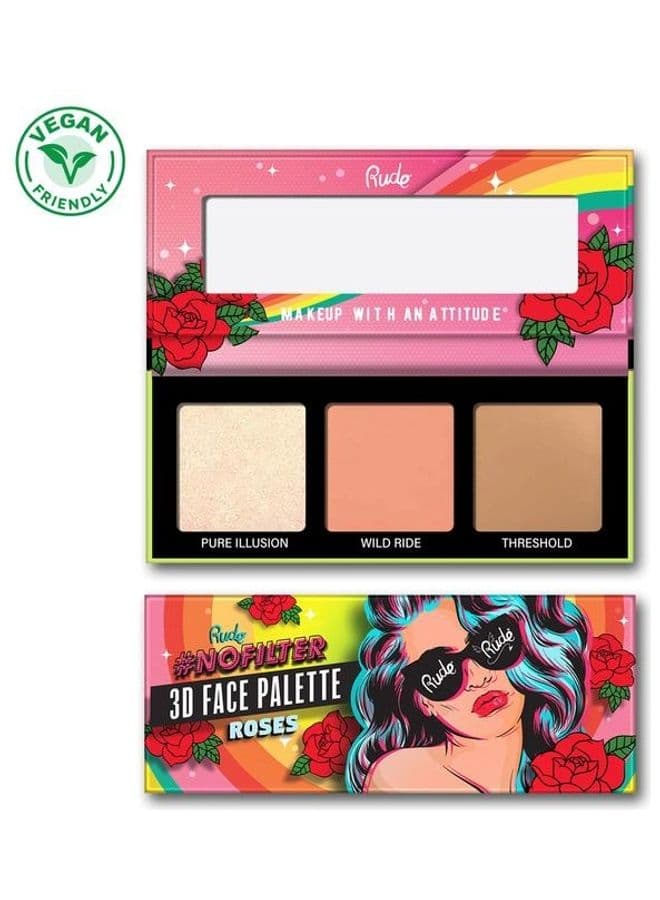 NoFilter 3D Face Palette in Roses Pink - Image 1