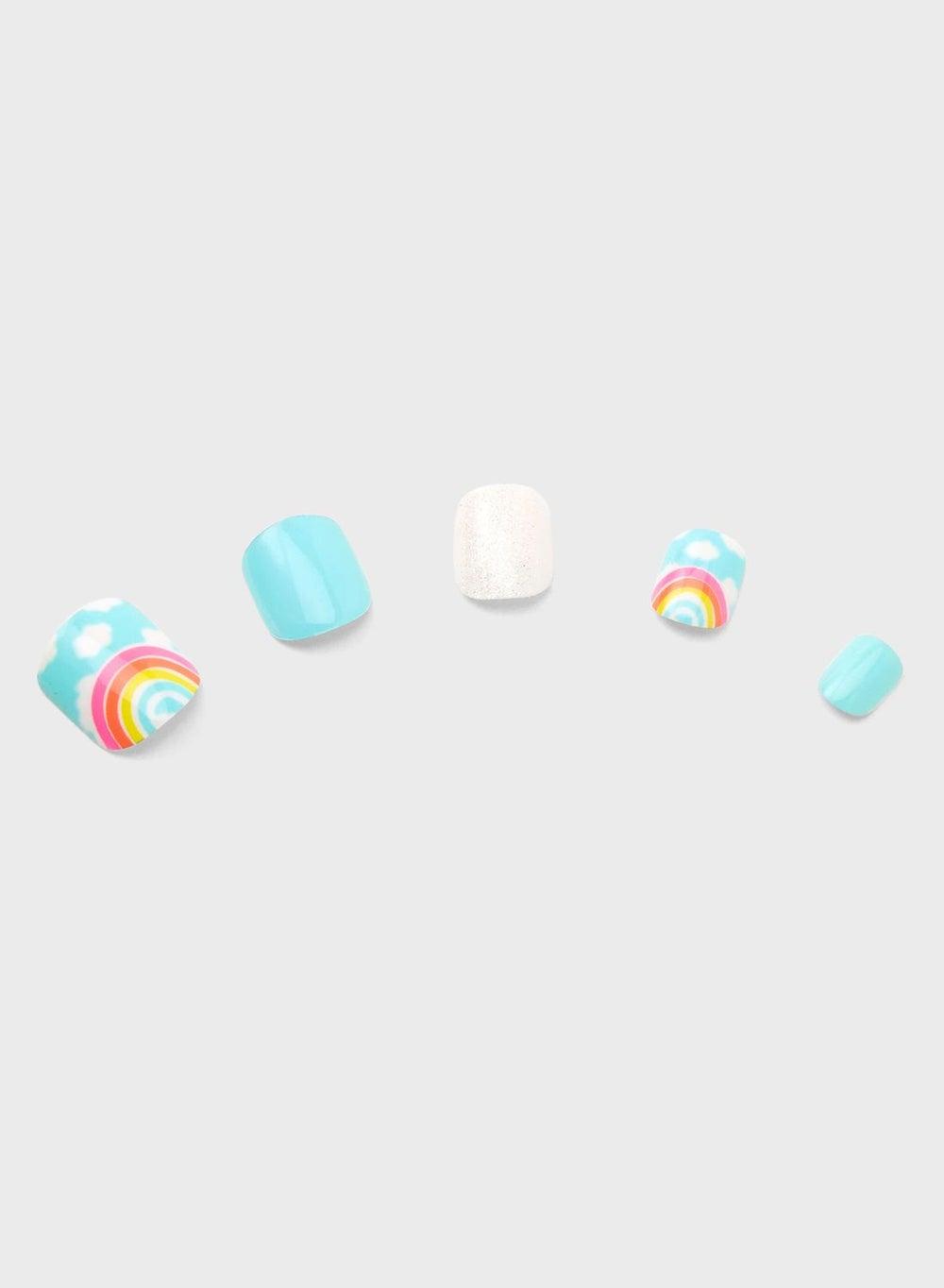 Rainbow Skies Square Press-On Nail Set, 24 Pack - Image 1