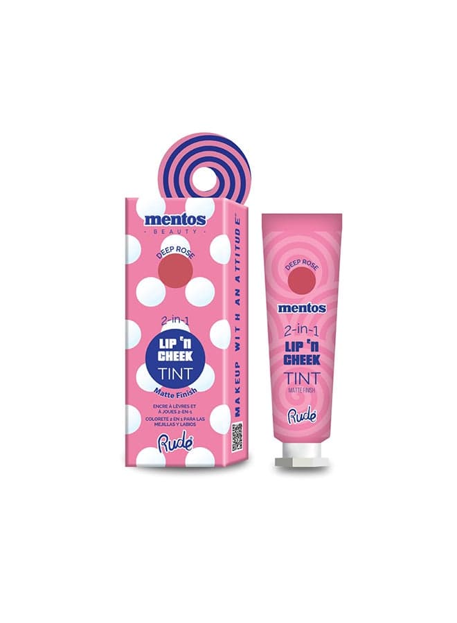 Mentos 2-in-1 Lip'N Cheek Tint - Deep Rose Shade - Image 1