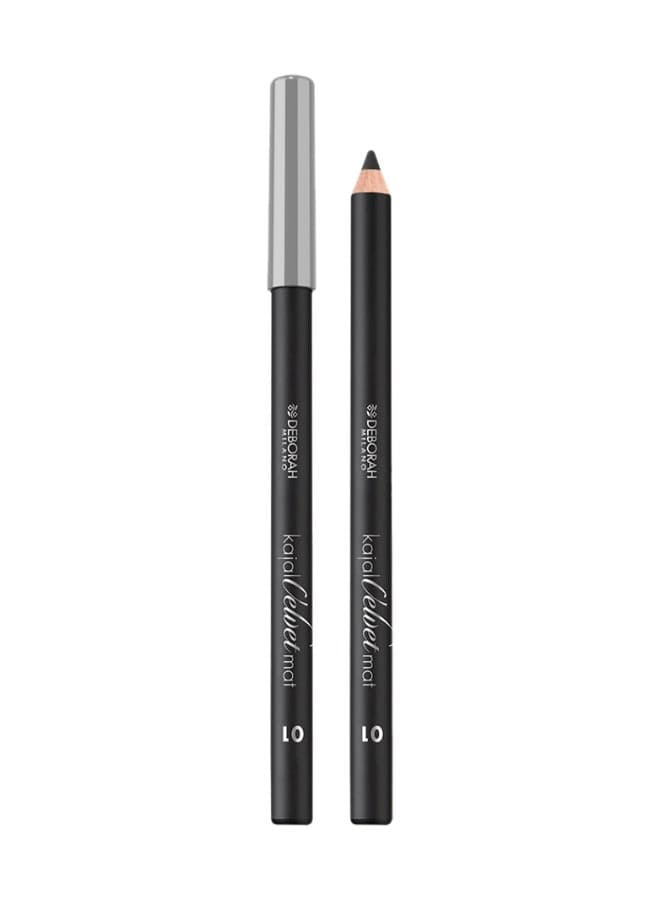 Velvet Mat Kajal Eye Pencil 01 - Luscious Black - Image 1