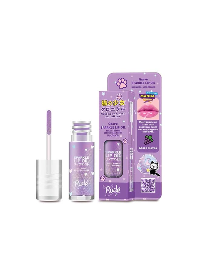 Manga Sparkle Lip Oil - Grape Glow - Image 1