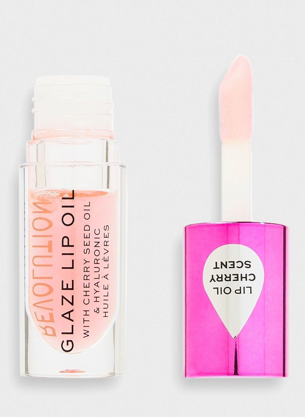 Revolution Glaze Glam Pink Lip Oil - Hydrating Shine - Image 1
