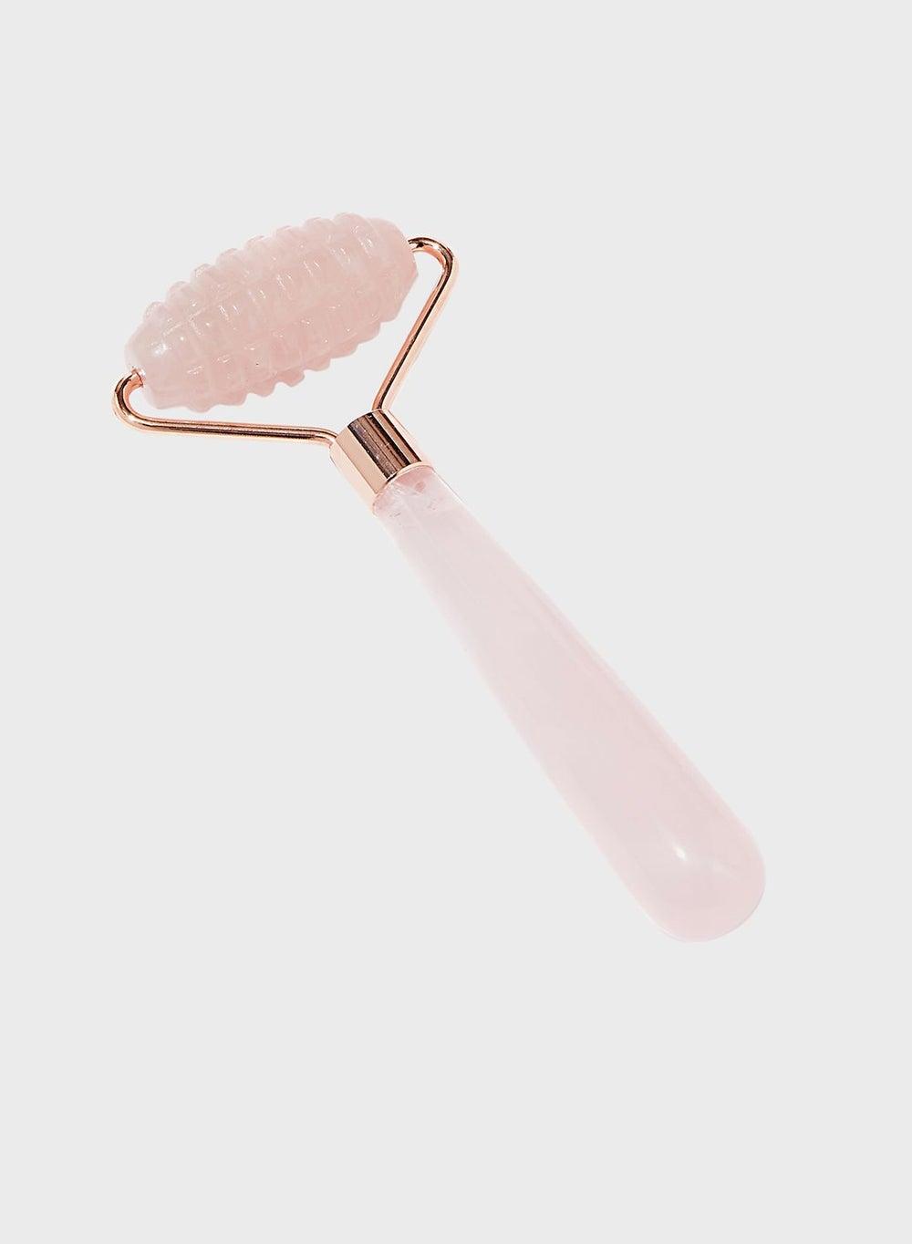 Luxury Rose Quartz Derma Roller - Rose Gold Tone - Image 1