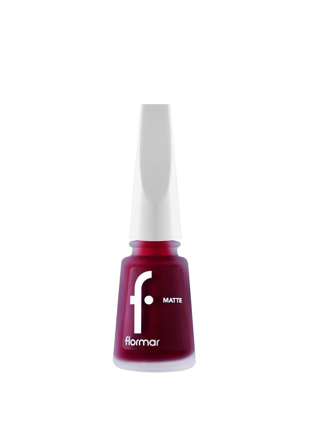 Flormar M23 Velvet Burgundy Matte Nail Enamel - Image 1