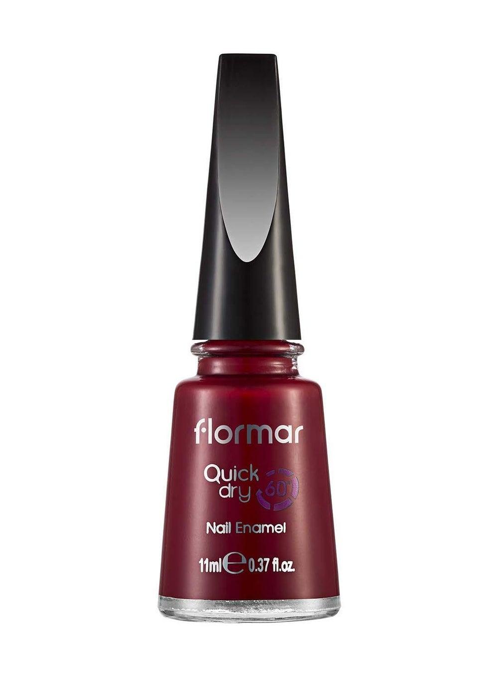Flormar Fiery Red Quick Dry Nail Enamel QD06 - Image 1
