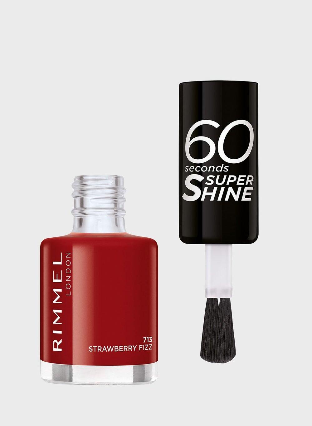 Rimmel 713 Strawberry Fizz Super Shine Nail Polish, 8ml - Image 1