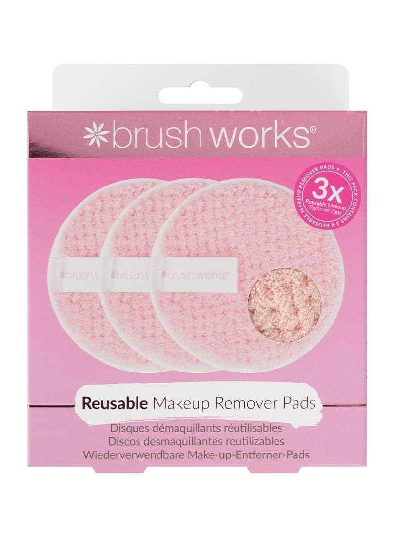 Brushworks HD Soft Microfibre Makeup Remover Pads – 3 Pack - Image 1