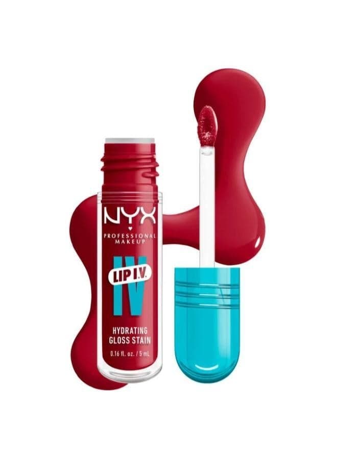 Lip I.V. Red-Y.Set.Wet! 12Hr Hydrating Gloss Stain - Image 1