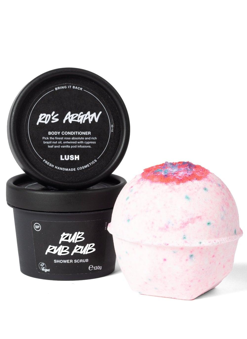 Lush Elegance Spa Trio: Body Scrub, Conditioner & Bath Bomb - Image 1