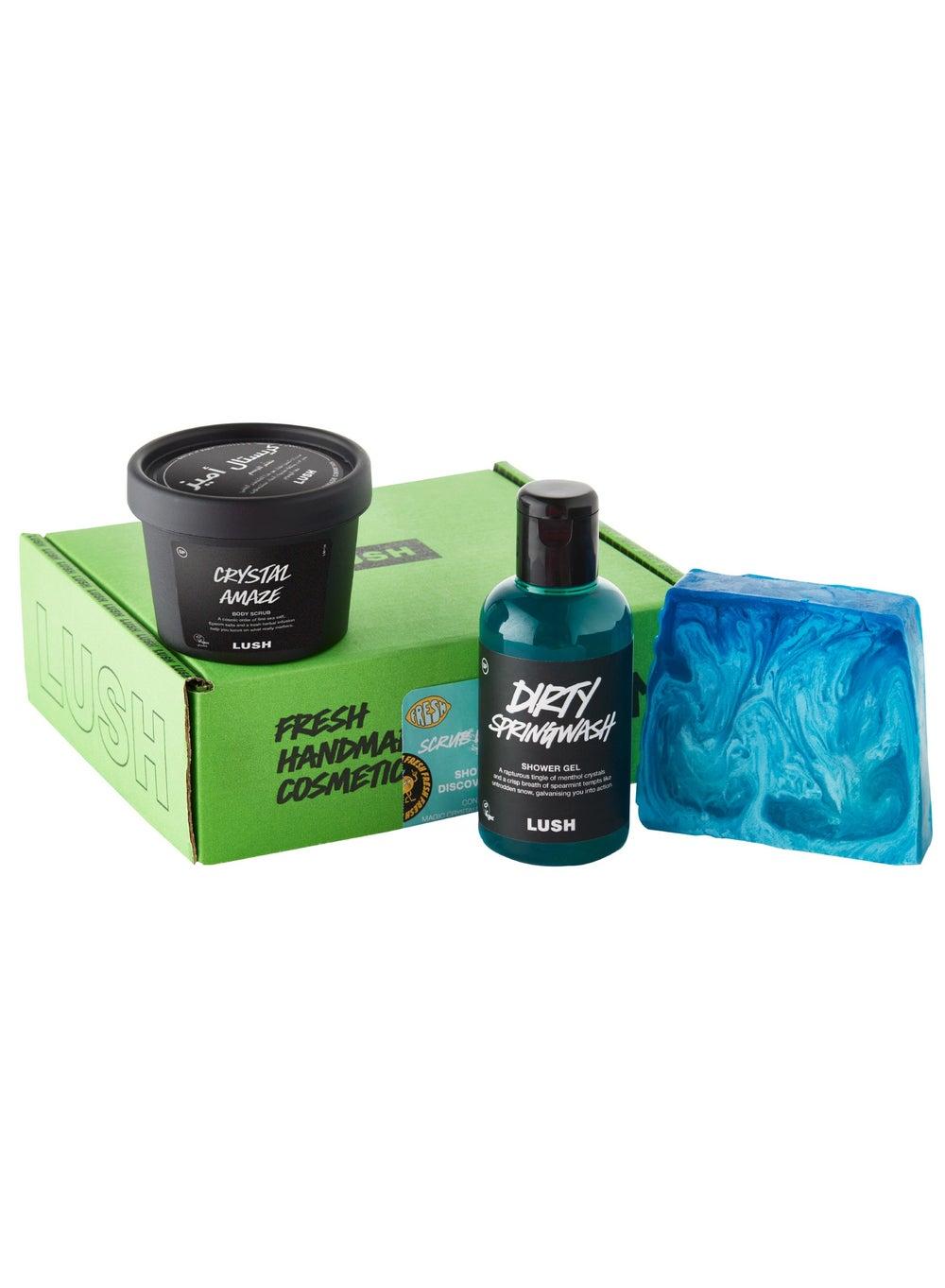 Lush Minty Trio: Scrub, Shower & Soap Set - Image 1