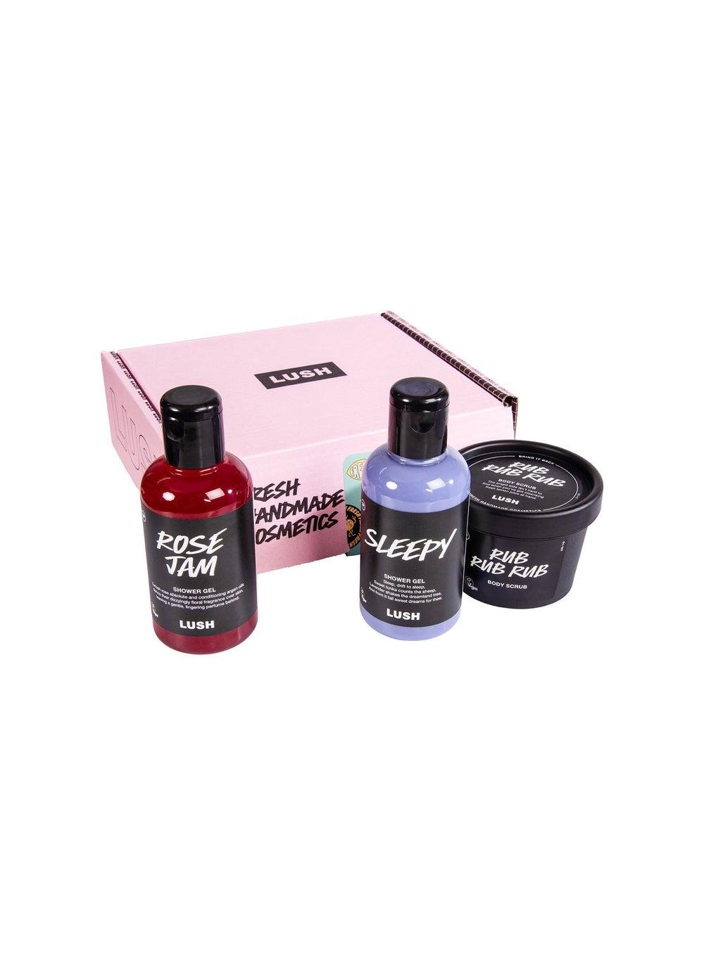 Lush Luxuries Shower Trio: Scrub & Gels Set - Image 1