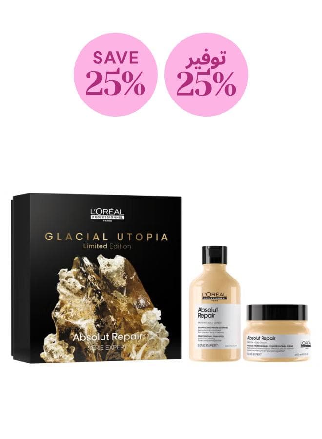 Glacial Utopia Hair Repair Set - Shampoo 300ml & Mask 250ml - Image 1